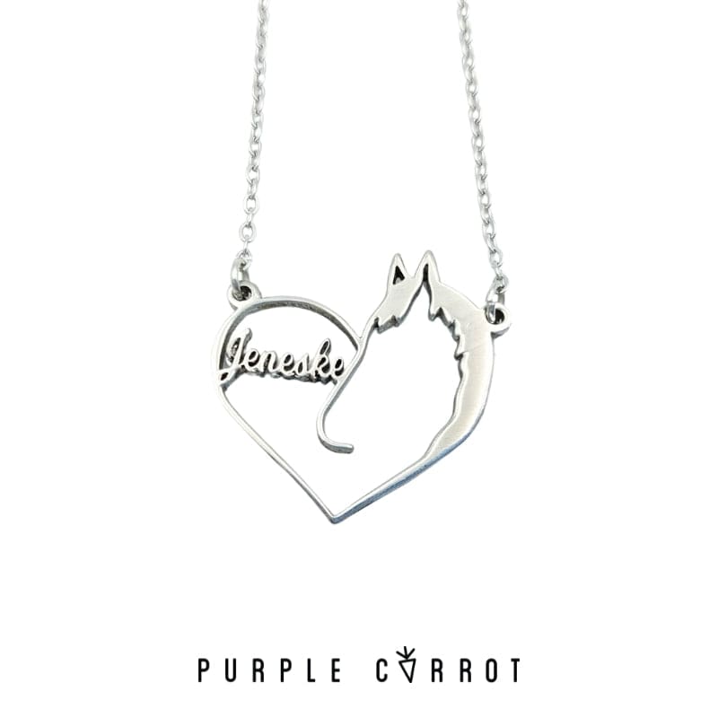 Horse Love Name Cut-out Necklace