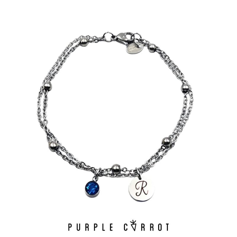 Personalised birthstone anklet or bracelet - Main Image