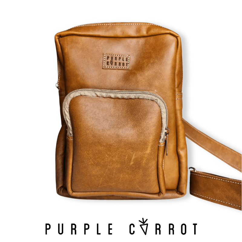 carrot mini crossbody backpack Real Leather Mini Backpack