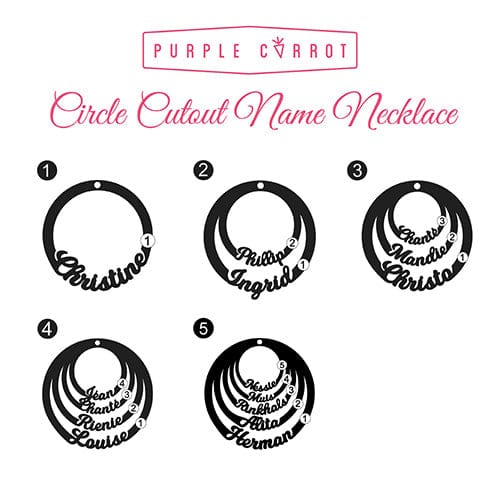 Circle Cutout Name Necklace