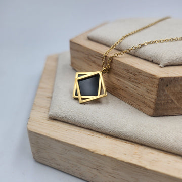 Golden Frame Necklace