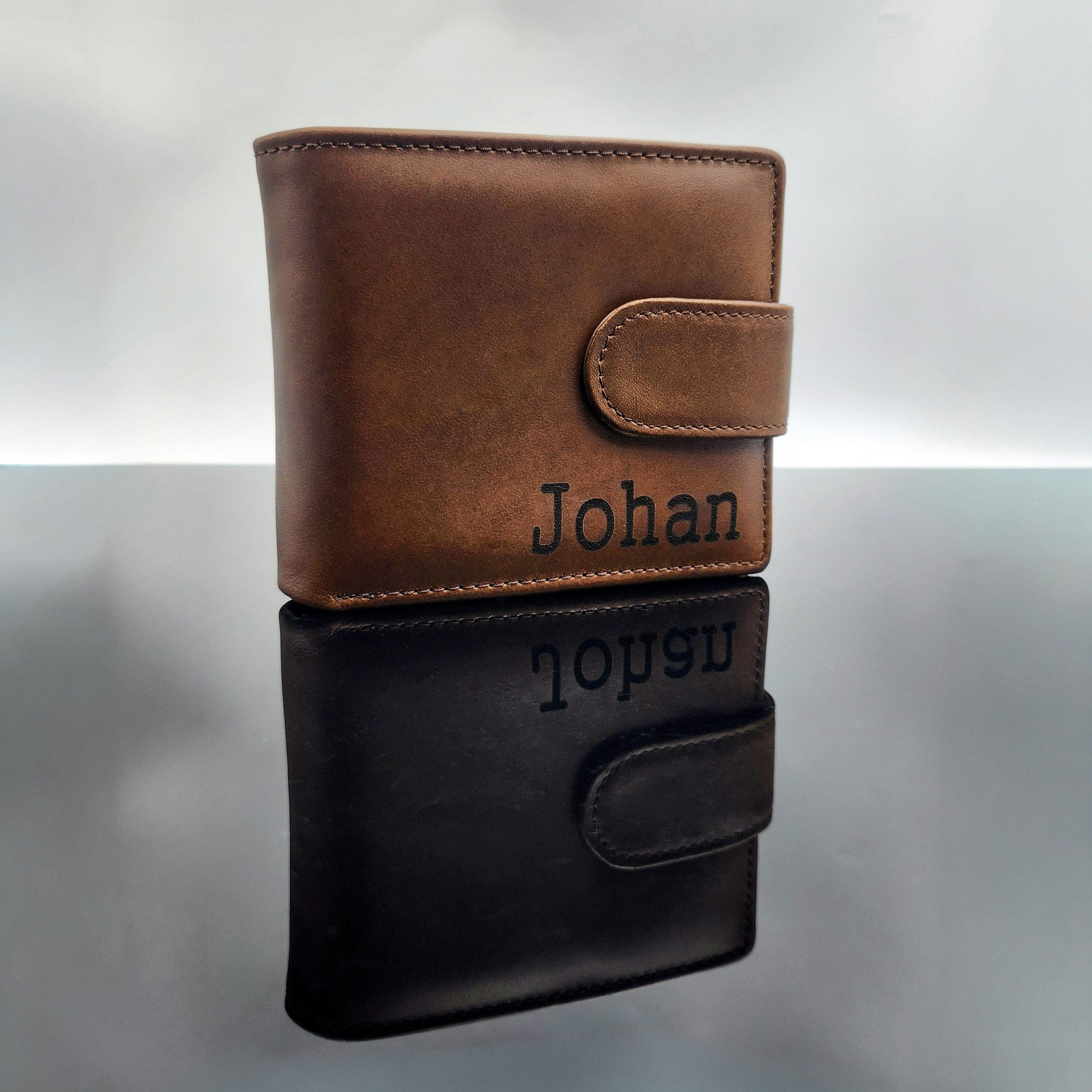 Real Bovine Leather Snap Closure Wallet