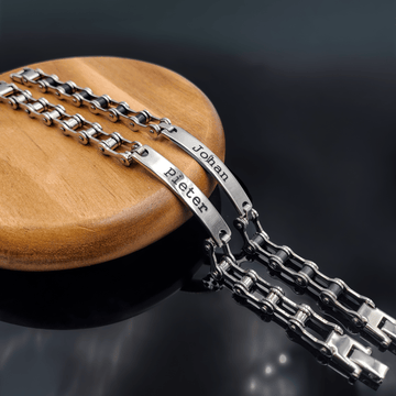 Personalized Bike Chain ID Bracelet