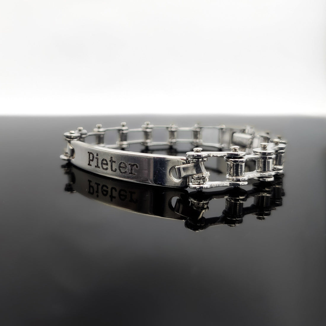 Personalized Bike Chain ID Bracelet