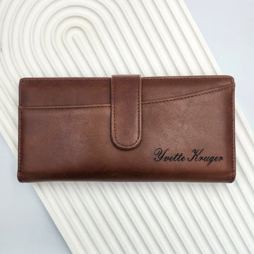 Real Bovine Leather Female Wallet with free courier