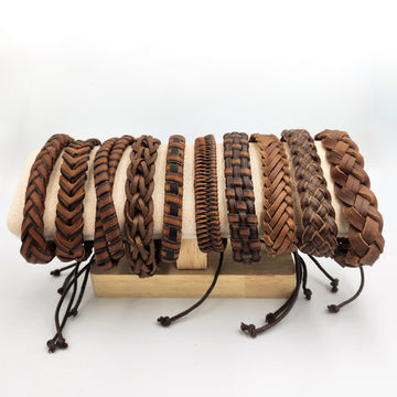 Black Friday 4 Leather Bracelets Combo