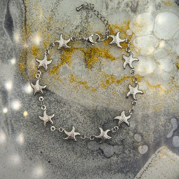 Silver Starfish Link Bracelet/Necklace