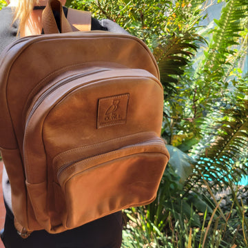 Premium Real Leather Laptop Backpack