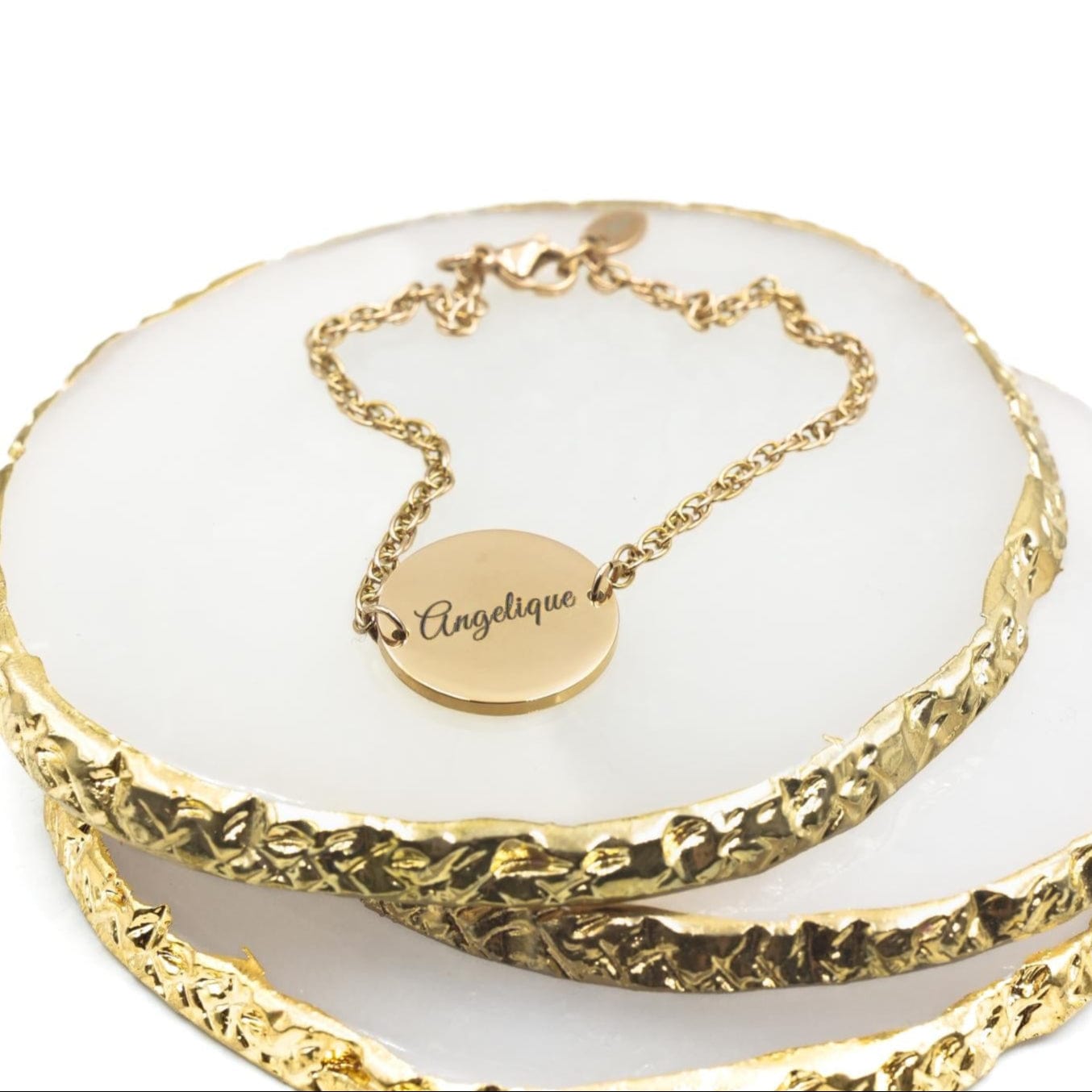 Customisable Round Disc Bracelet