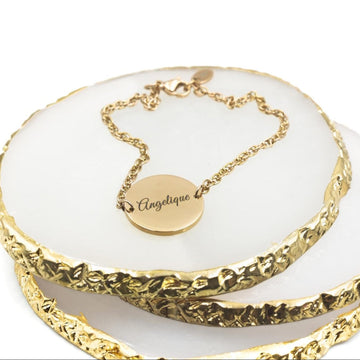 Customisable Round Disc Bracelet