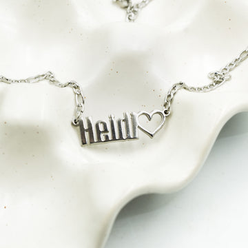 Block Font Cutout Name Necklace or Bracelet