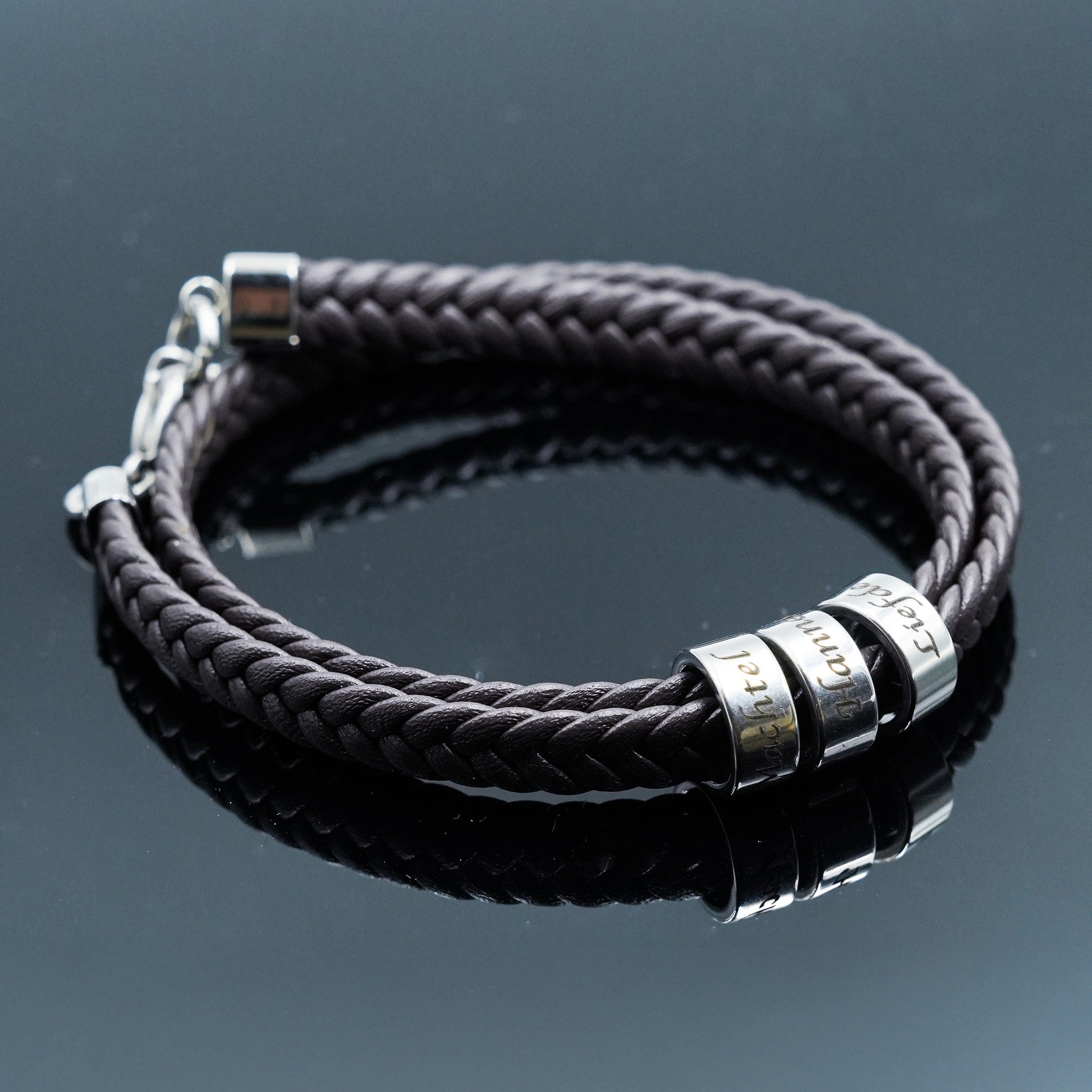 Flat Leather Family Necklace/Bracelet