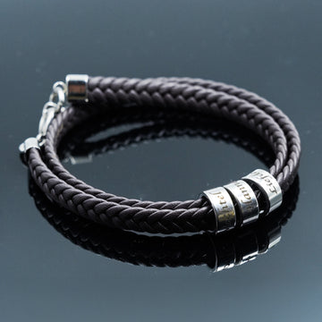 Flat Leather Family Necklace/Bracelet