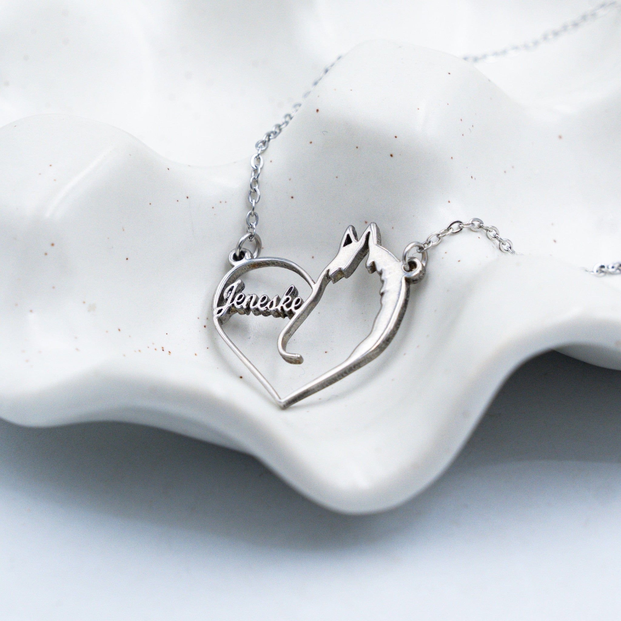 Horse Love Name Cut-out Necklace