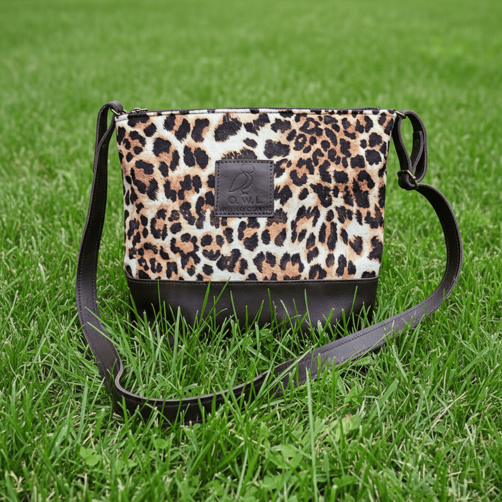 Real Leather Animal Print Handbag + Free Courier