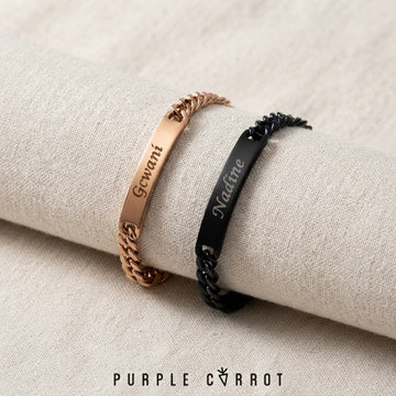 Black/Rose Gold ID Bracelet