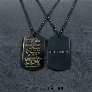 Black Engraved Dogtag