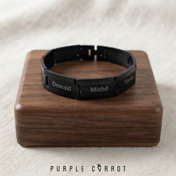 Black Link Personalised Bracelet