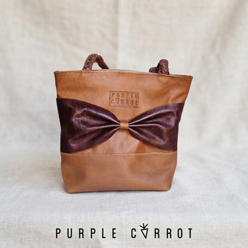 Bow Tie Leather Handbag (Free Courier)