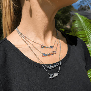 Cutout Name Necklaces - Milkshake & Script Fonts
