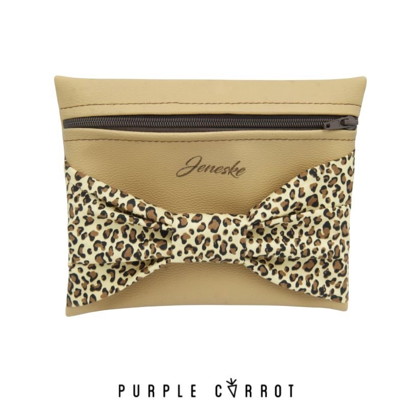 Cheetah Zip Bow Bag