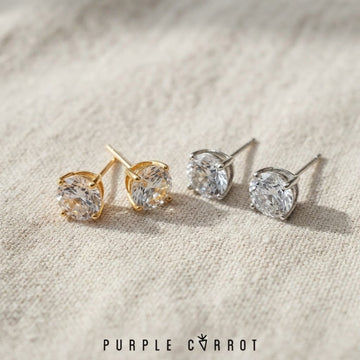 Clear Crystal Stud Earrings