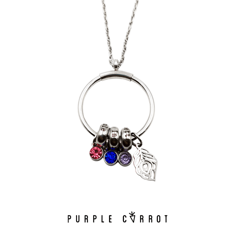 Family Circle Necklace Purple Carrot