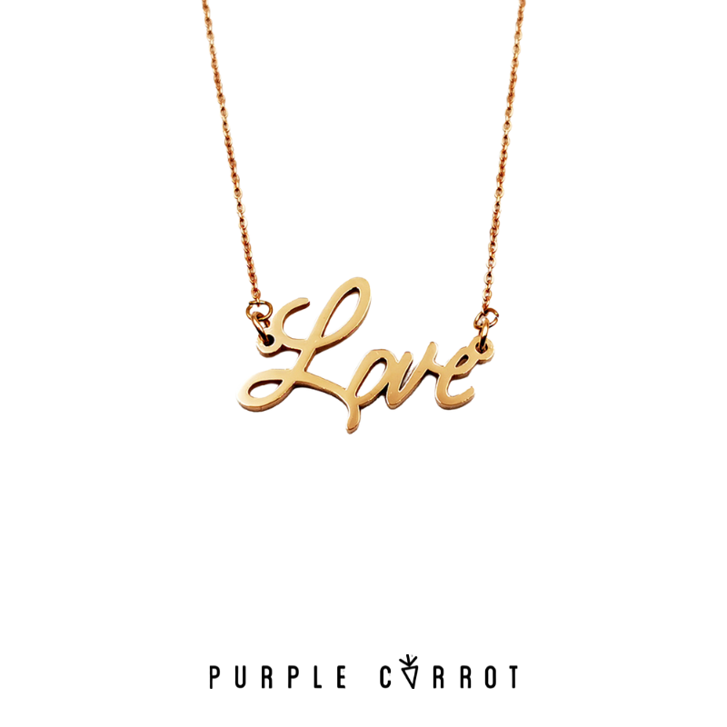 Love Script Necklace or Bracelet