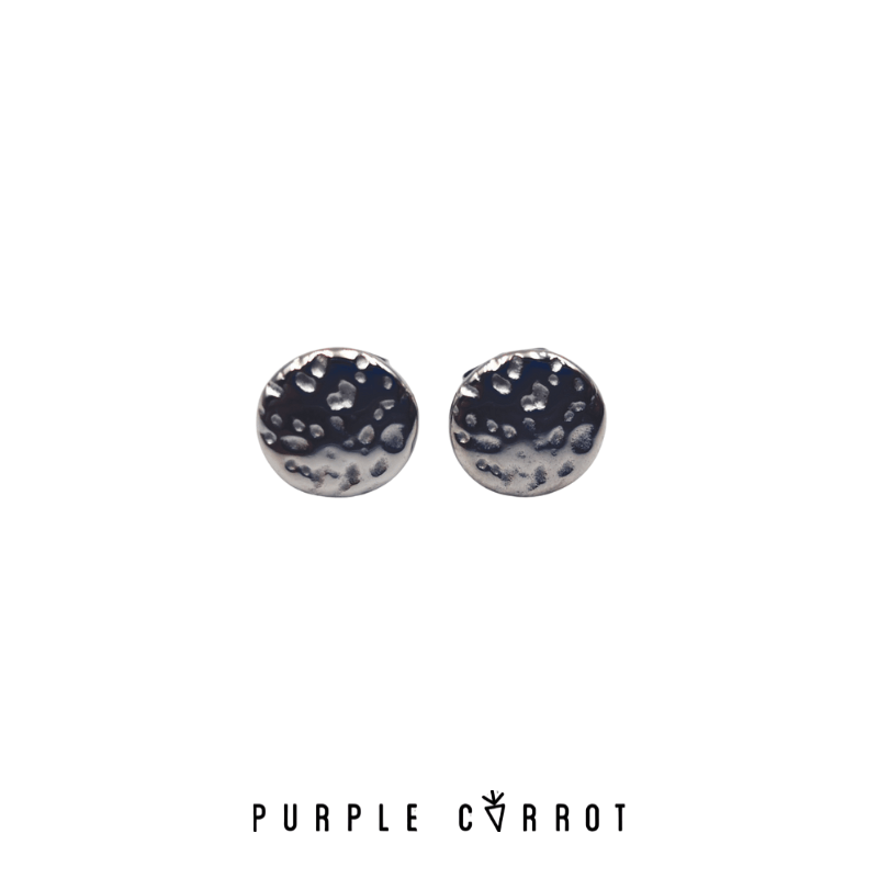 Detailed Round Stud Earrings