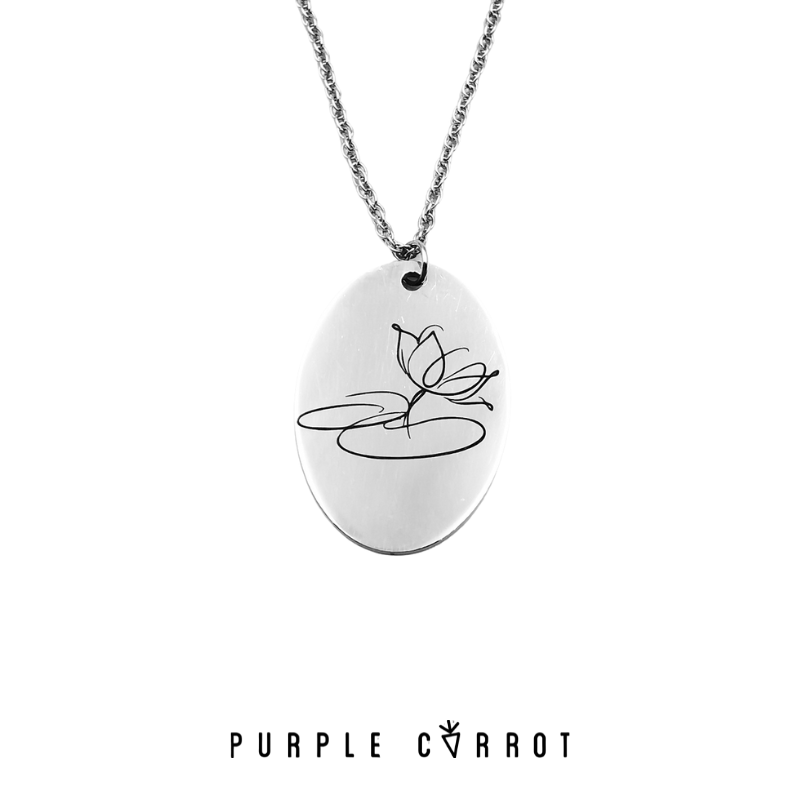 Purple 2025 flower necklace