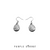 Hammered Oval Earrings Silver