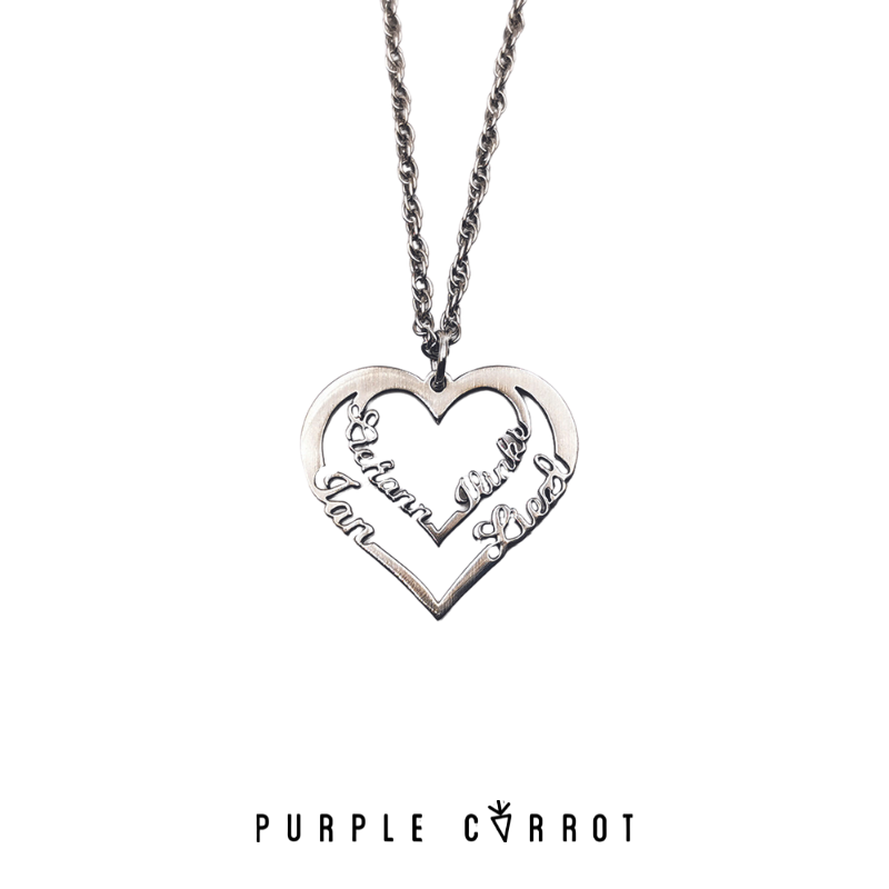 Heart Cutout Name Necklace