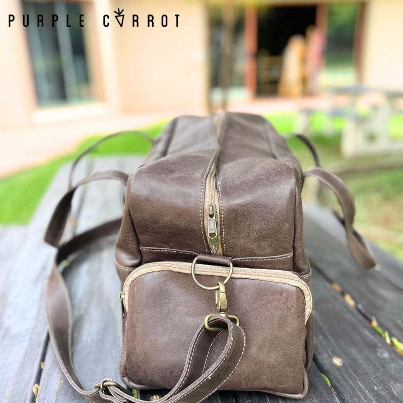 【APERTY】Lサイズ WIDE BAG TARTAN BROWN Jasper Duffle Bag