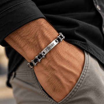 Personalized Bike Chain ID Bracelet