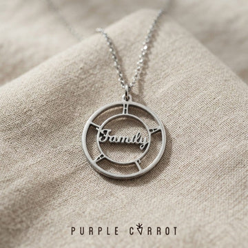 Family  Compass Necklace