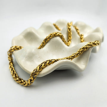 Gold Woven Chain Necklace