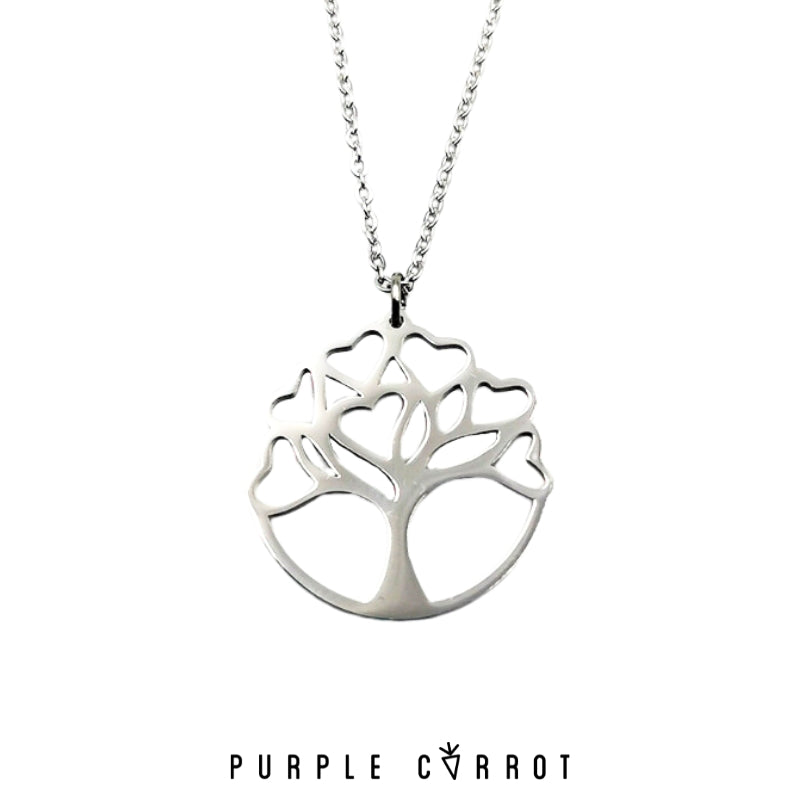 Heart Leaf Tree Necklace
