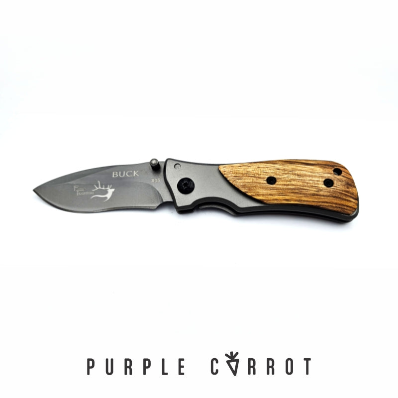 Buck Personalised Wooden Knife (X35)