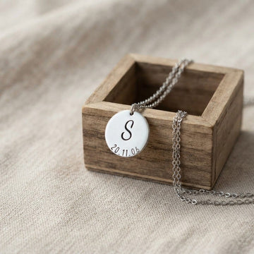 Initial Disc Necklace
