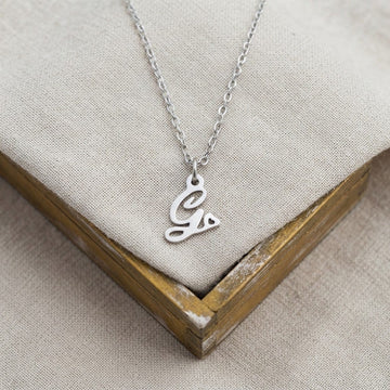 Initial with heart Necklace