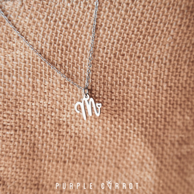 Initial with heart Necklace