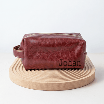 Real Leather Toiletry Bag