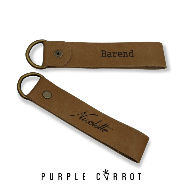 Real Leather Strap Keychain