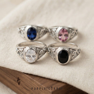 Nicole Vintage Oval Stone Ring