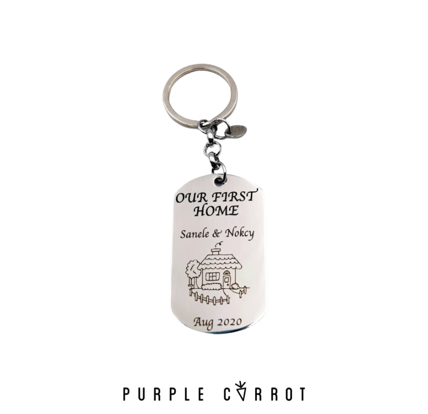 Our First Home Keychain