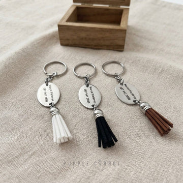 Oval Disc Keychain