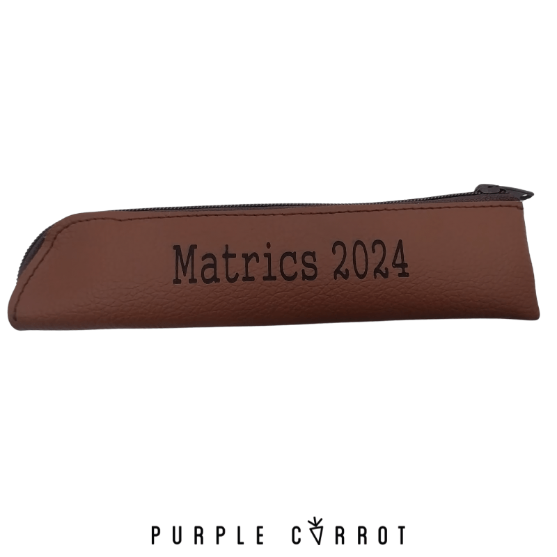 Vegan Leather Personalised Pen/Pencil Pouch