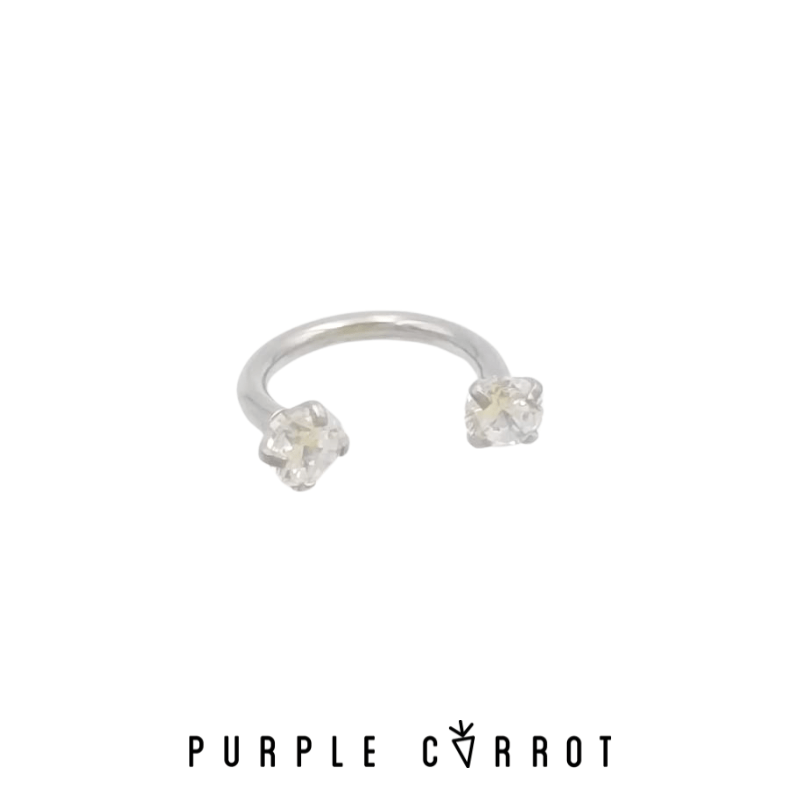 Radiant Stone Horseshoe Piercing
