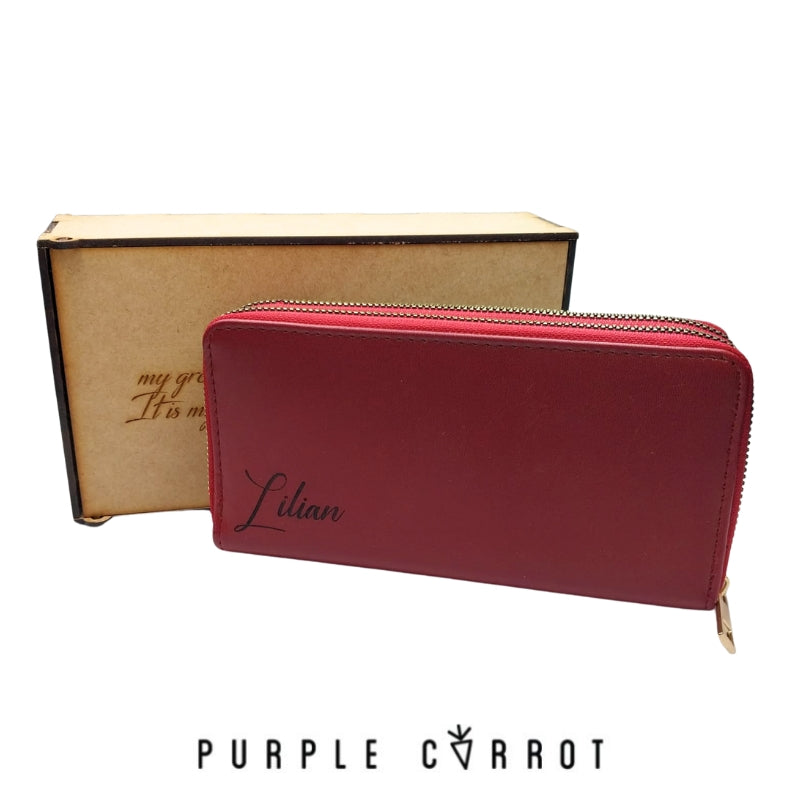 Red Female Wallet with Giftbox