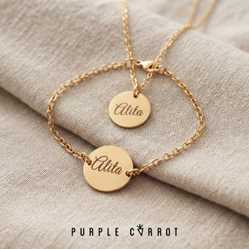 Round Disc Necklace or bracelet